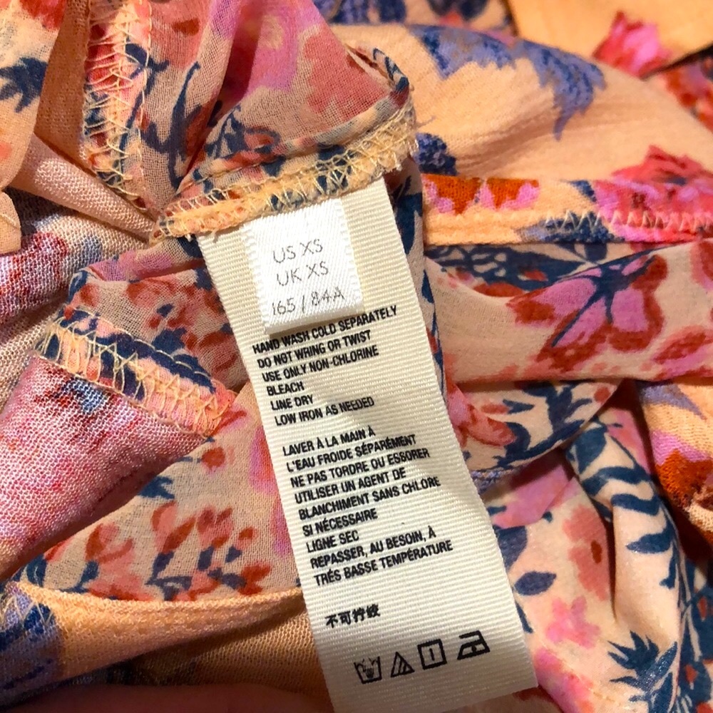 Free People Hold On To Me Button Down Shirt Coral Combo - Picture 11 of 15